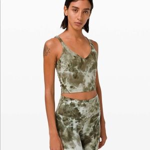 Lululemon Align Tank diamond dye olive with matching align leggings set